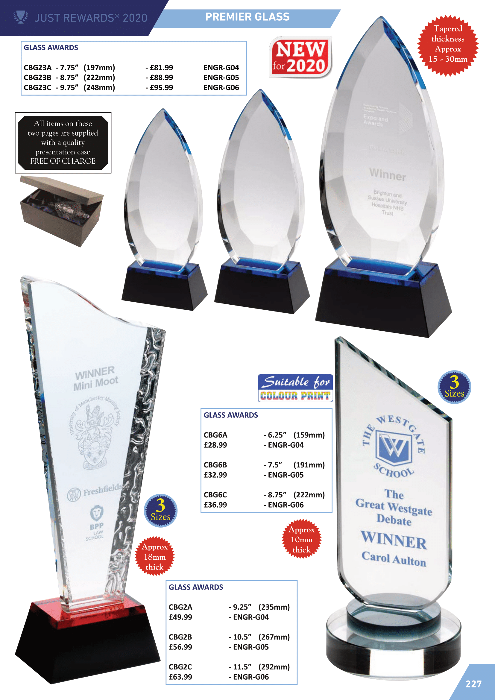 Glass Plaques Premium