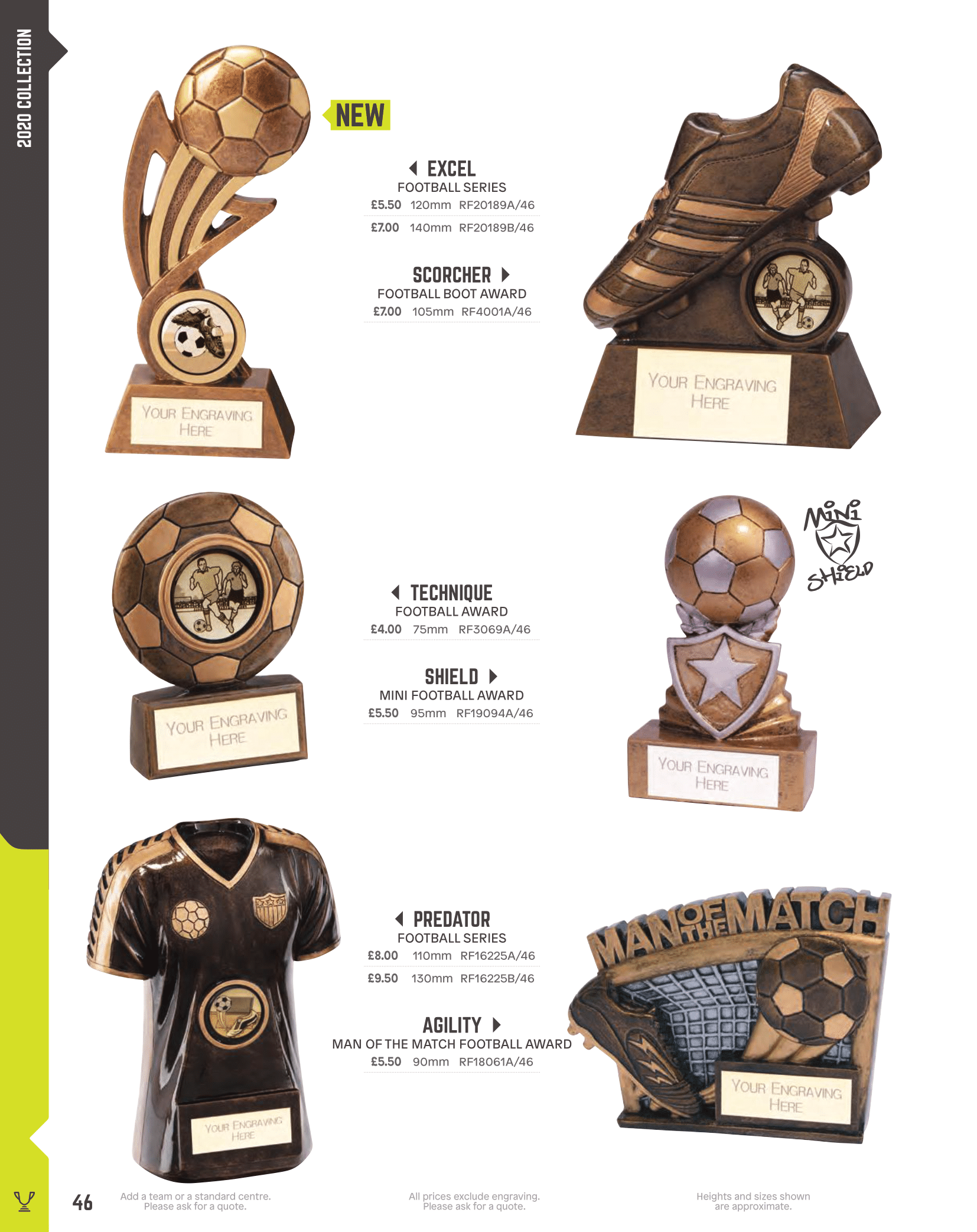 Football budget trophies and awards