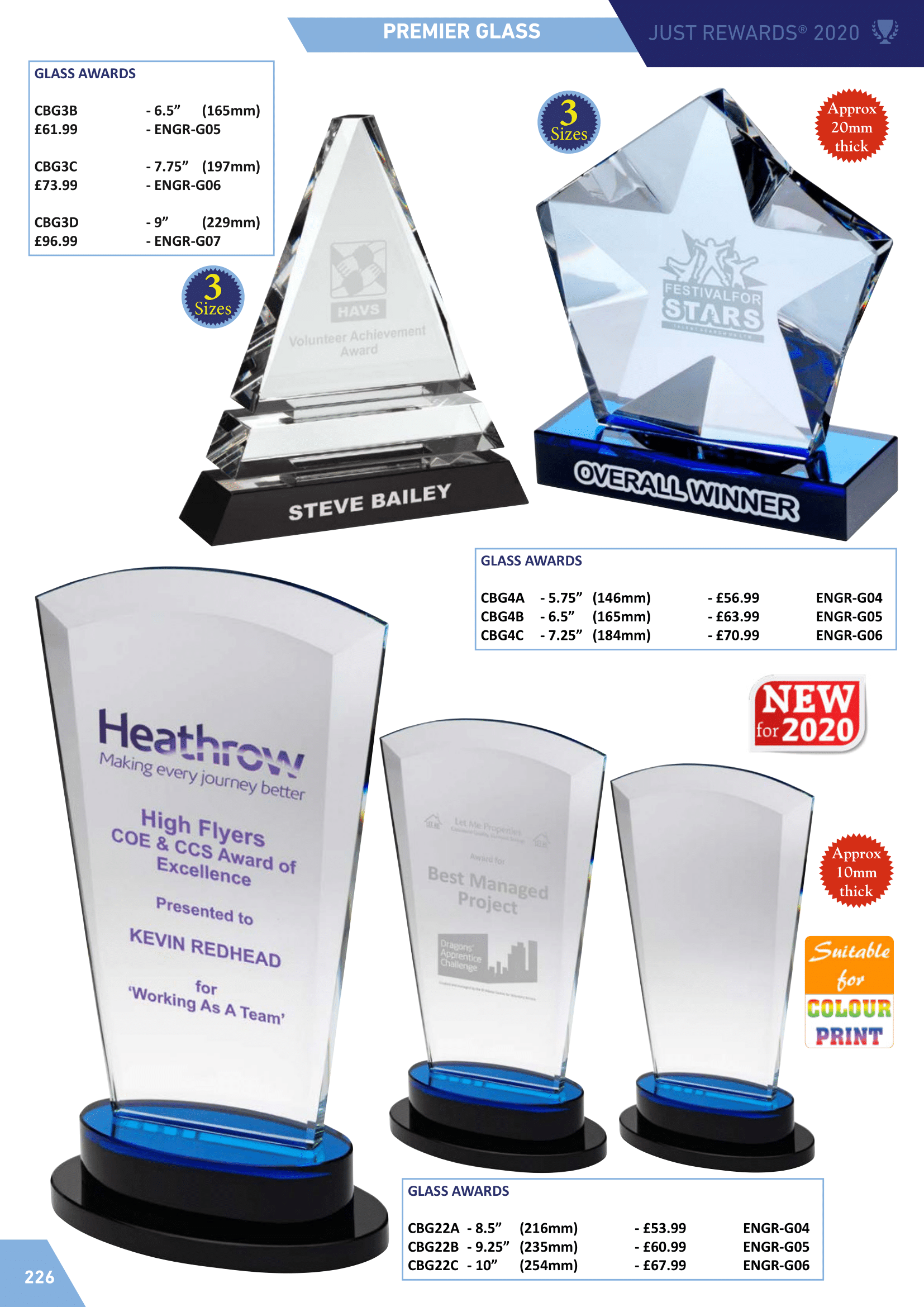 Glass Plaques Premium