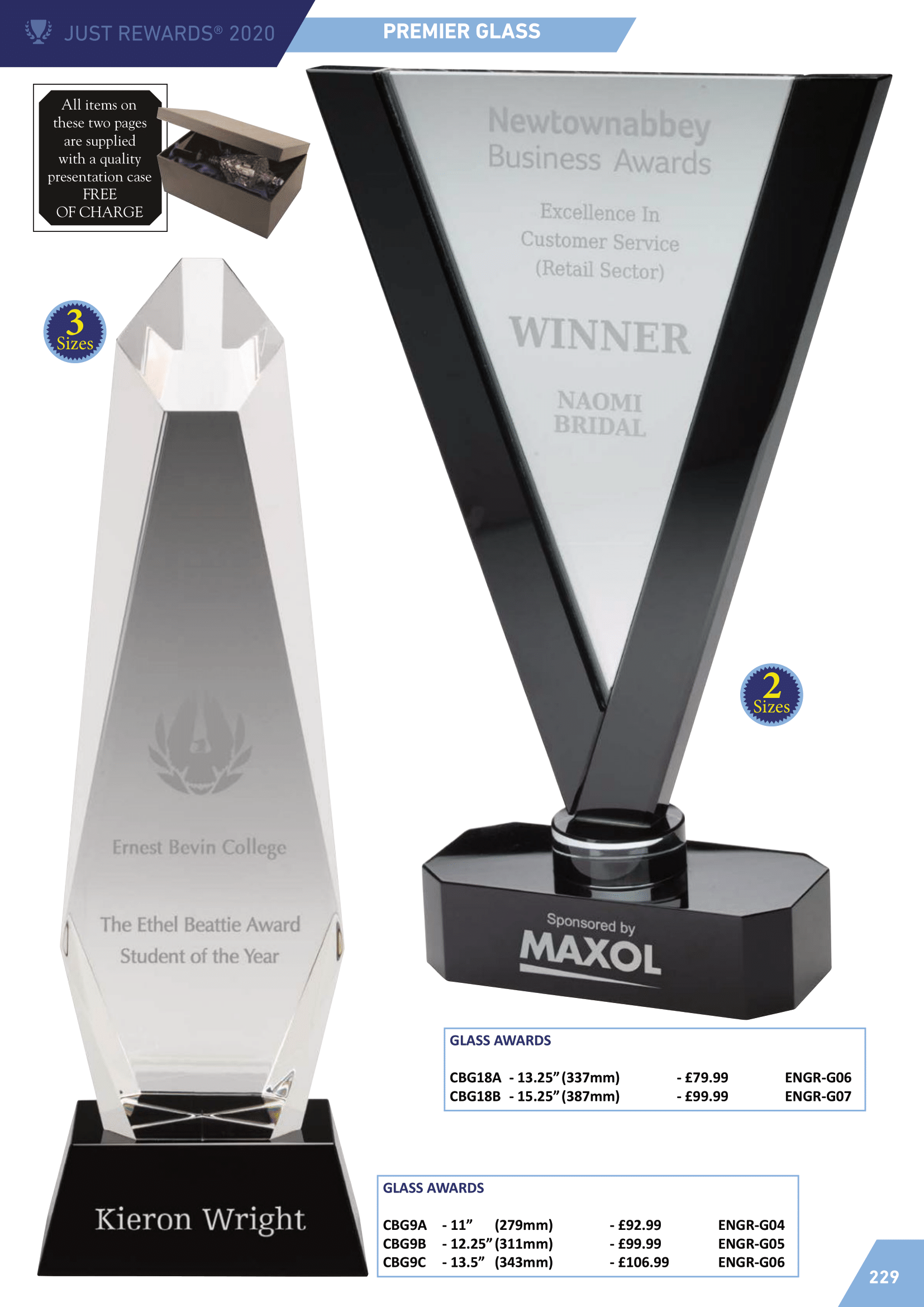 Glass Plaques Premium