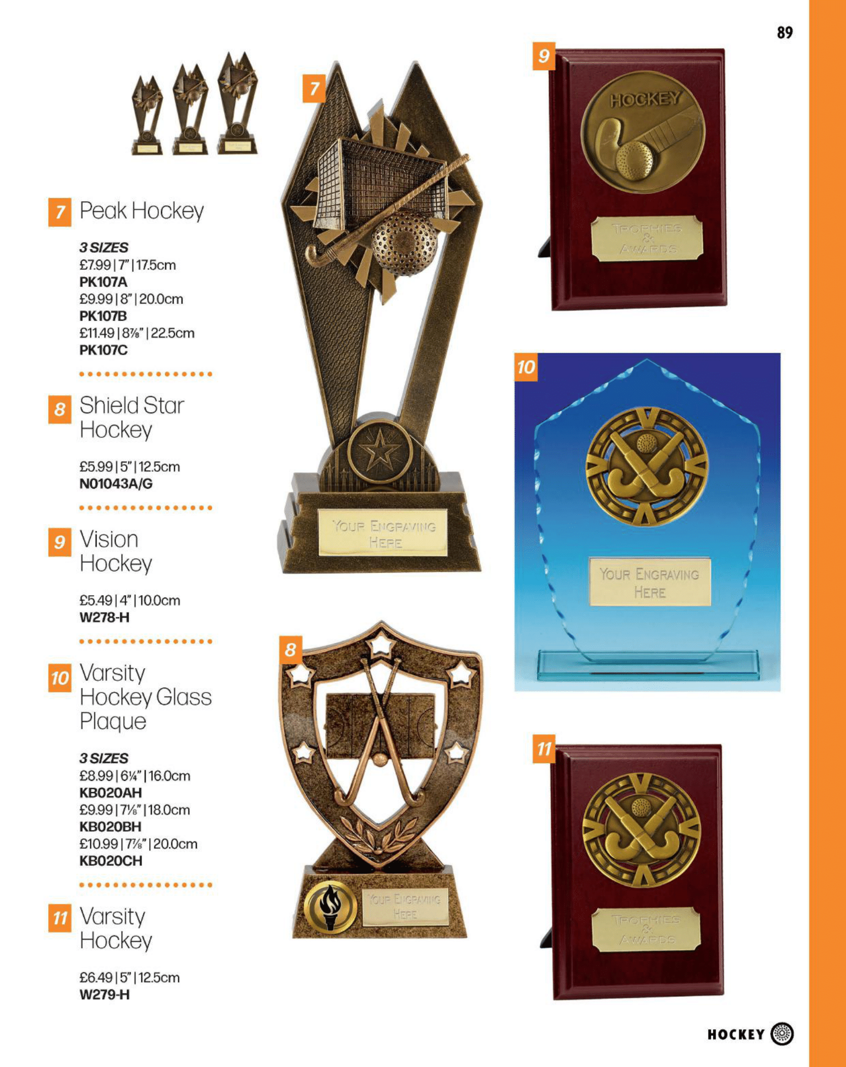 Hockey Trophies and Awards