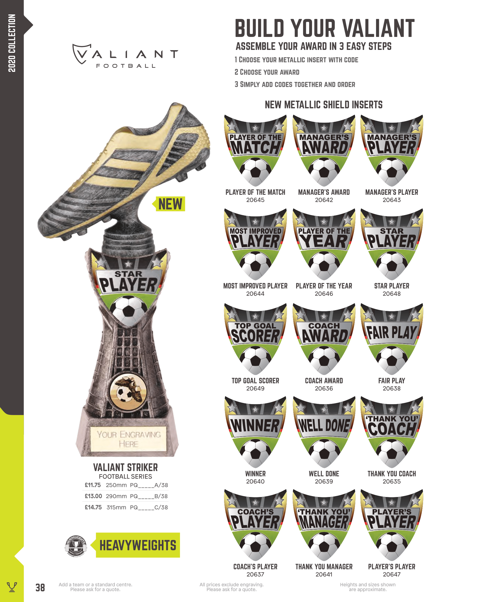 Football awards trophies