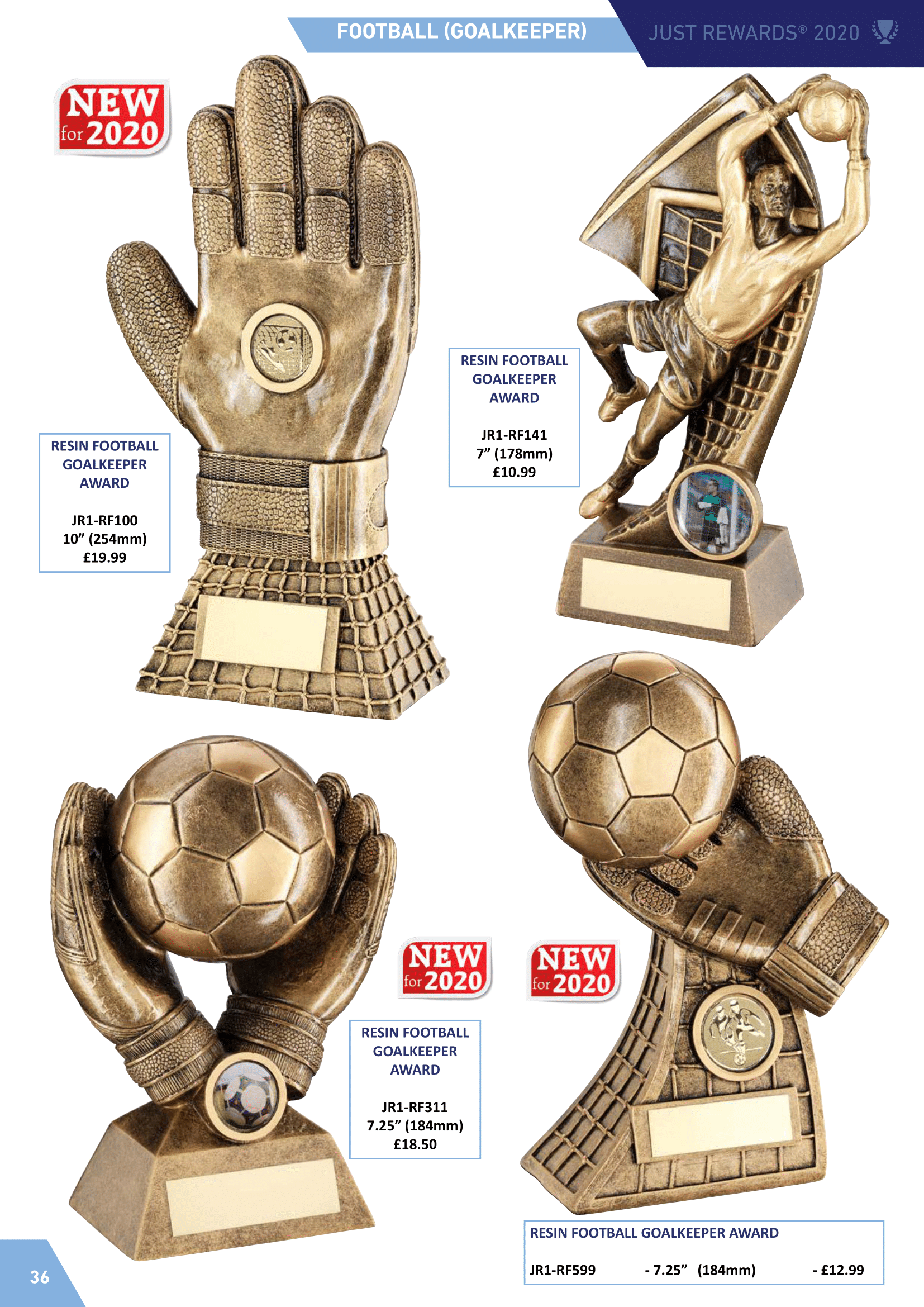 Football Goalkeeper trophies and awards